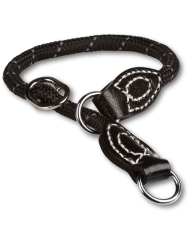 Ensemble laisse + collier ROUNDROPE BLACKREFLECT 10