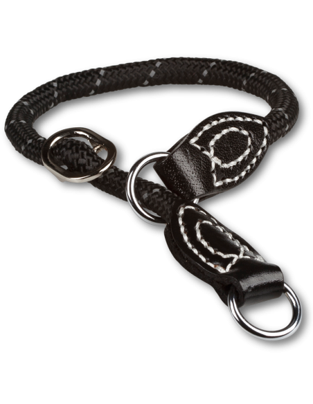 Ensemble laisse + collier ROUNDROPE BLACKREFLECT 10