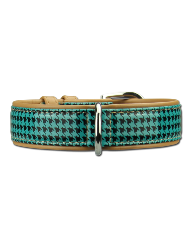 Collier cuir Artleather Coco's Choice Green/Beige