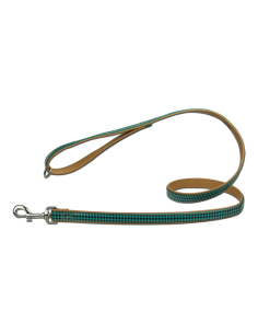 Laisse cuir Artleather Coco's Choice Green/Beige