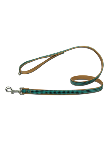 Laisse cuir Artleather Coco's Choice Green/Beige