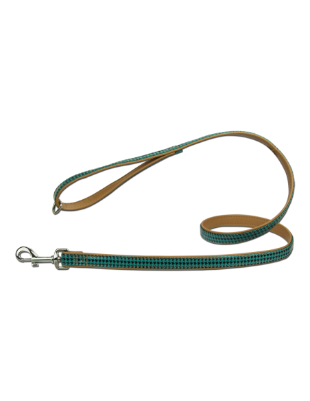 Laisse cuir Artleather Coco's Choice Green/Beige