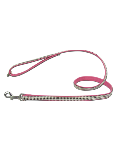 Laisse cuir Artleather Coco's Choice White/Pink