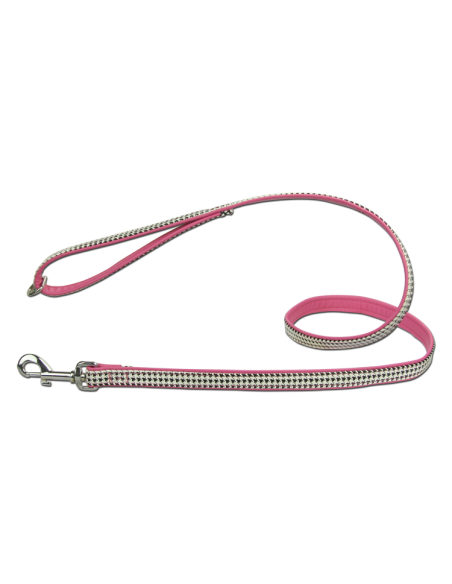 Laisse cuir Artleather Coco's Choice White/Pink