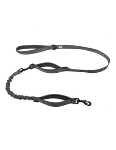 Laisse ultimate 2 en 1 safety gris réflective