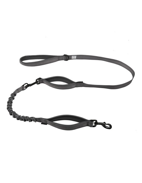 Laisse ultimate 2 en 1 safety gris réflective