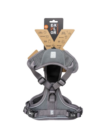 Harnais ultimate safety gris reflective pour chien