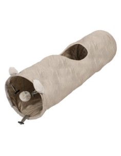 Tunnel de jeu Cozette 25x25x90cm beige - aire de jeu pour chat