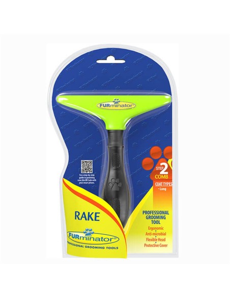 Peigne rateau démêleur de pelage pour poil long Furminator - pour chiens ou chats