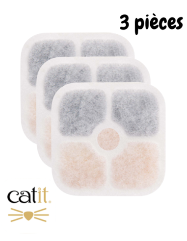 Lot de 3 filtres pour fontaine à eau Catit PIXI