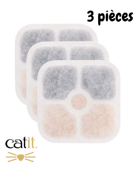 Lot de 3 filtres pour fontaine à eau Catit PIXI