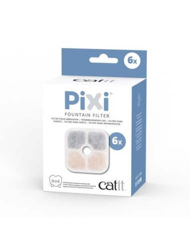 Lot de 6 filtres pour fontaine à eau Catit PIXI