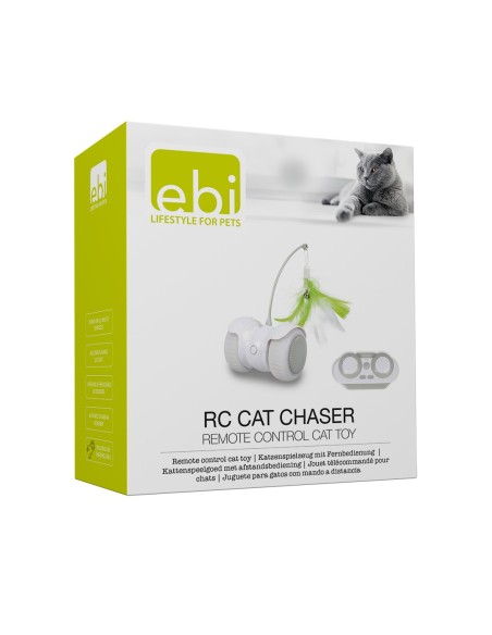Jouet électronique radiocommandé pour chats - Rc cat chaser blanc/vert
