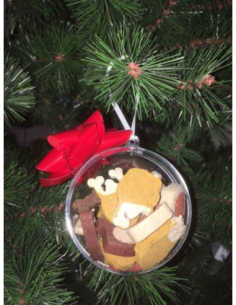 Boule de Noël 80mm BONY + BBQ MIX chien AGC