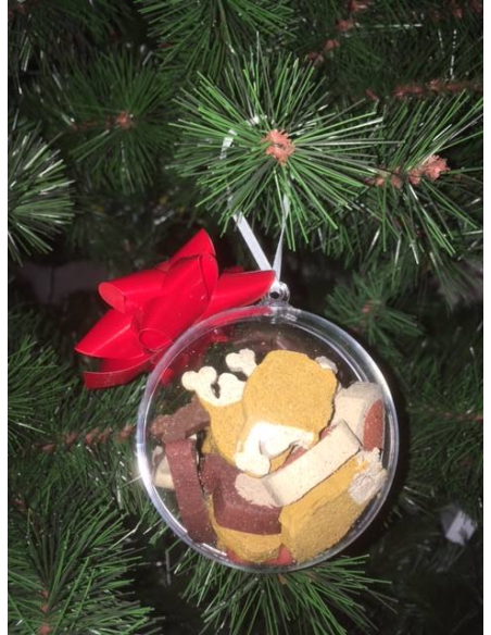 Boule de Noël 80mm BONY + BBQ MIX chien AGC