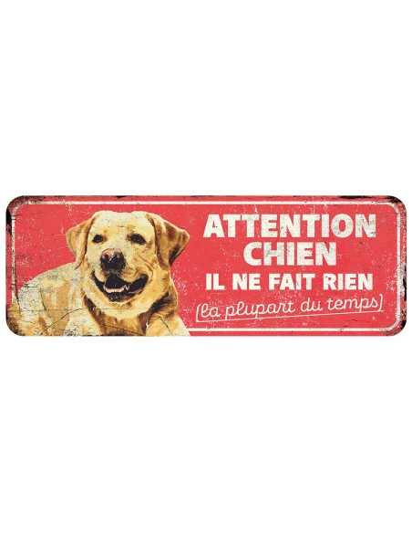 Panneau d'avertissement labrador