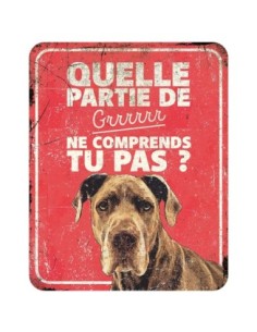 Panneau d'avertissement dog allemand