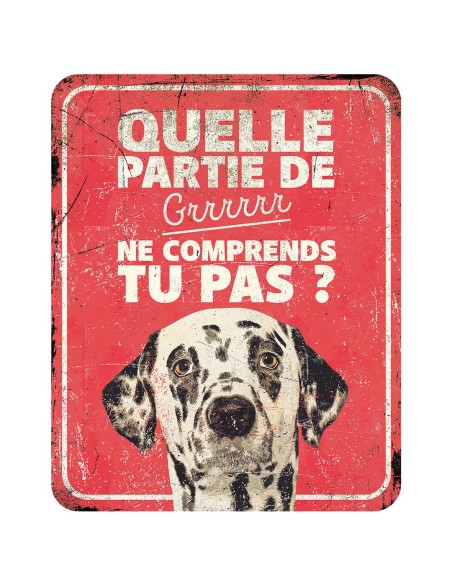 Panneau d'avertissement dalmatien