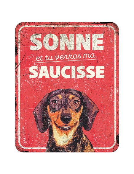 Panneau d'avertissement teckel