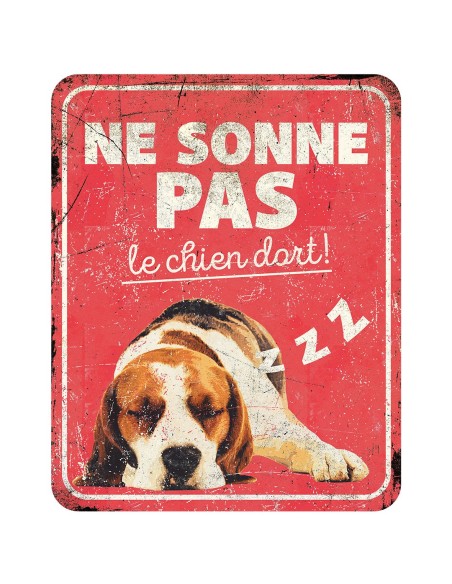 Panneau d'avertissement beagle