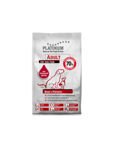 Croquettes au Porc  pour Chien Adulte - Platinum 1,5Kg