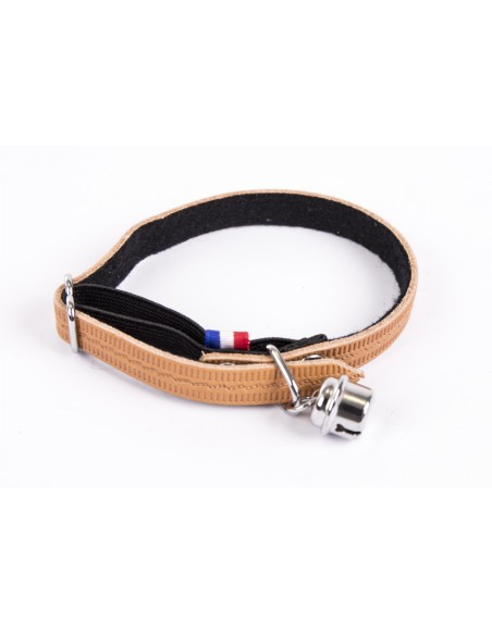 COLLIER CHAT EN CUIR FARANDOLE