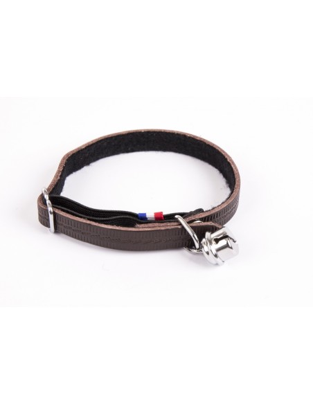 COLLIER CHAT EN CUIR FARANDOLE