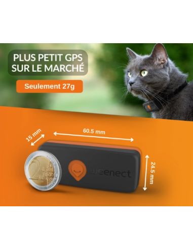 Collier GPS pour chat - Weenect XS - blanc ou noir