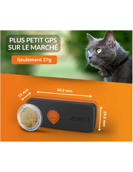 Collier GPS pour chat - Weenect XS - blanc ou noir