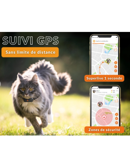 Collier GPS pour chat - Weenect XS - blanc ou noir