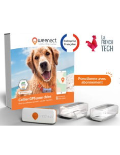 Collier GPS pour petit chien- Weenect XS - blanc ou noir