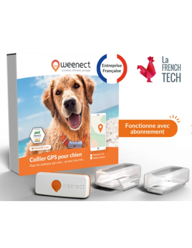 Collier GPS pour petit chien- Weenect XS - blanc ou noir