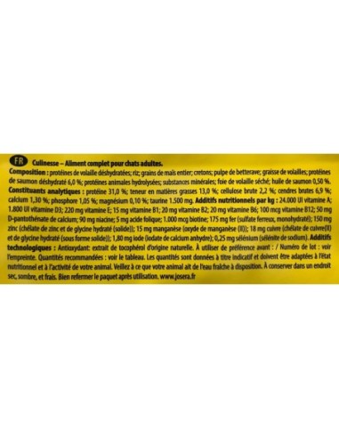 Croquettes JOSERA Culinesse pour Chat Adulte