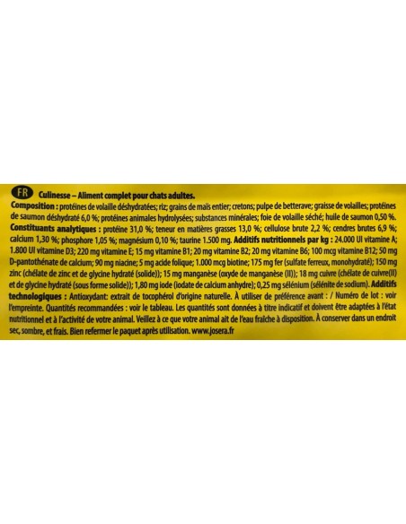Croquettes JOSERA Culinesse pour Chat Adulte