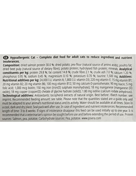 Croquette JOSERA HELP WEIGHT & DIABETIC pour chat adulte