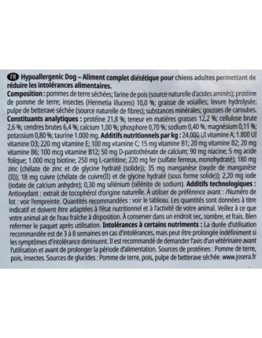 Croquette JOSERA HELP HYPOALLERGENIC pour chien adulte