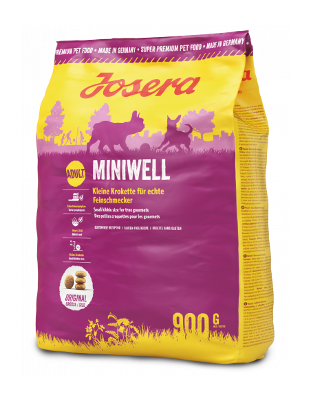 Croquettes MINIWELL JOSERA pack de 4*900gr : 4,5kg