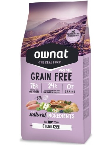 OWNAT PRIME Grain Free Sterilized sans céréales poulet & dinde pour chat stérilisé