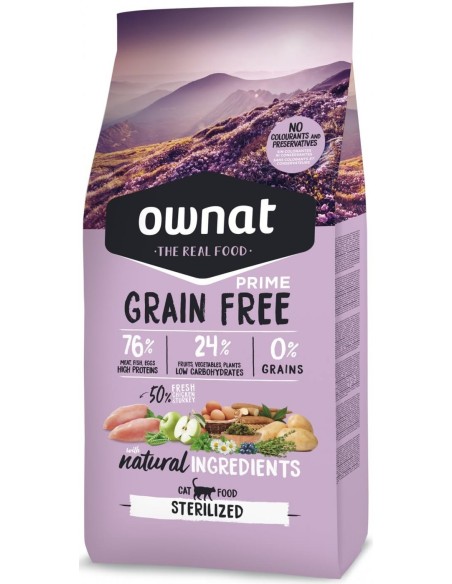 OWNAT PRIME Grain Free Sterilized sans céréales poulet & dinde pour chat stérilisé