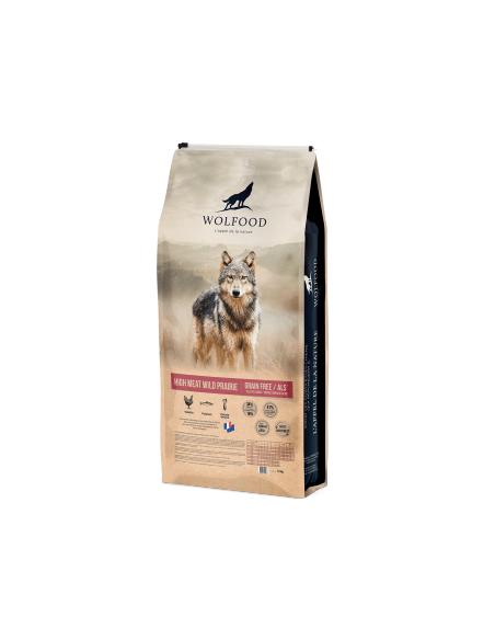 Croquettes High Meat Wild Prairie WOLFOOD - sac de 12kg