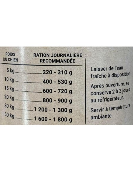Boite patée sans céréales agneau et poisson WOLFOOD - Nourriture humide pour chien
