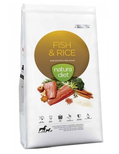 Croquettes chiens Poisson et Riz NATURA DIET Fish & RICE