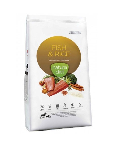 Croquettes chiens Poisson et Riz NATURA DIET Fish & RICE
