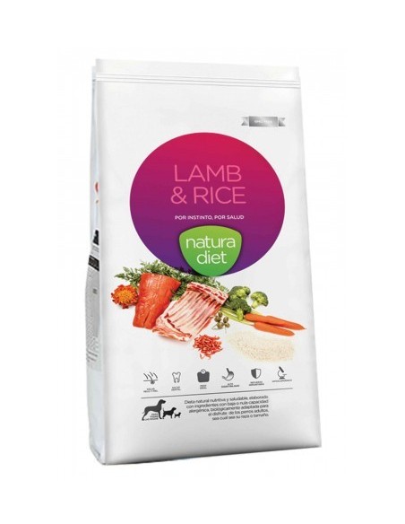 Croquettes chiens Agneau et Riz NATURA DIET LAMB & RICE