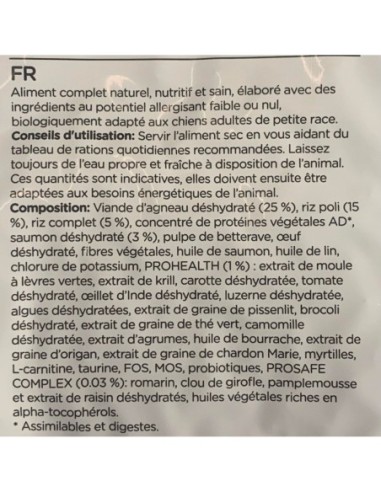 Croquettes  mini chiens Agneau et Riz NATURA DIET LAMB & RICE MINI
