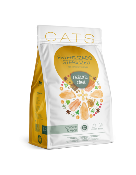 Croquettes chats stérilisés Natura Diet Sterilized Chicken