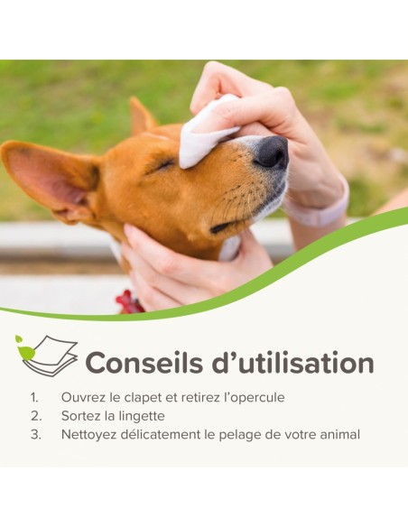 Lingettes nettoyantes Universelles pour chien et chat x30