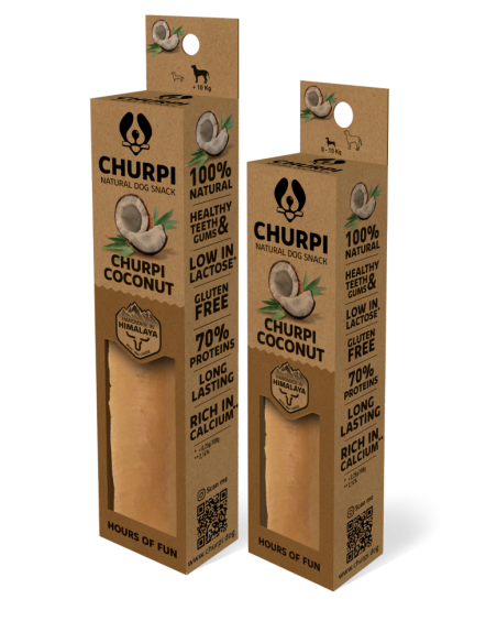 Fromage CHURPI COCONUT, une friandise au lait de yack à la noix de coco pour chien