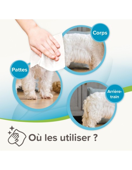Lingettes nettoyantes Universelles pour chien et chat x30