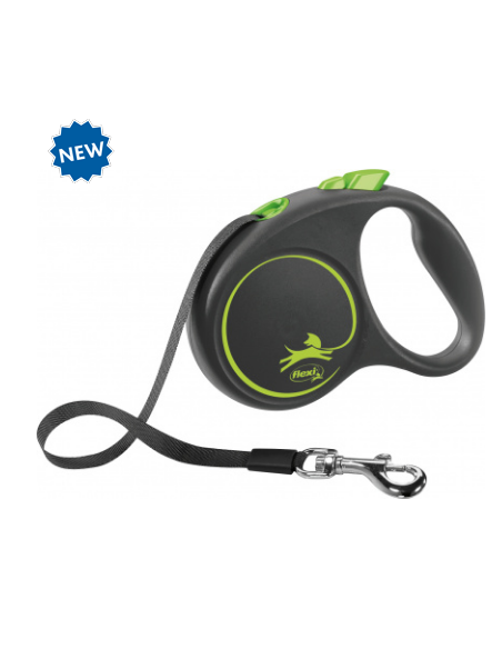 flexi BLACK DESIGN laisse sangle taille S